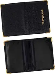 KALLORY 1pc Id Case Lanyard Wallet Secure Security Trifold Fireproof Slots Bank Credit Accessories Combination Card Case Cover Card Covers Wallet Clear Zipper Bag Mag Holders Pu Black