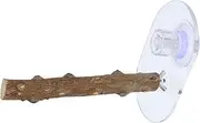 JOINPAYA Parrot Suction Perch Stand Height Natural Wood Platform for Bird Cages for Budgies Cockatiels and Parrots Enhances Interaction with Your Feathered Friend