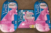 Gillette Venus Comfortglide 3 Blade Razor + 8 Refills White Tea Olay Cartridges