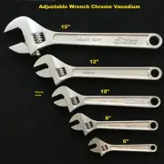 Chrome Vanadium steel Adjustable Wrench Shifter Spanners 6" to "15" - BRAND NEW.
