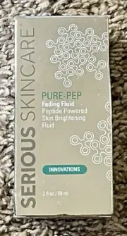Serious Skincare Pure-Pep 1oz. Fading Fluid Peptide Powered Skin Brightening NIB