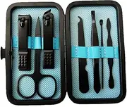 Manicure Nail Clippers Pedicure Set Portable Travel Hygiene Kit Stainless Steel Nail Cutter Tool Set,Blue