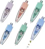 Press Type Decorative Pens For Kids | Pens For Girls - 6X Refillable Highlighter, Correction Lace Pencil For Student Art Projects Journaling Planner Decorating Easter