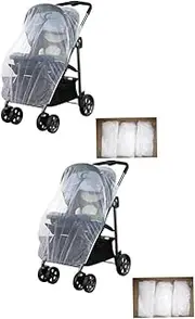 Totority 2pcs Infant Stroller Net Mesh Cover Outdoor Mosquito Protection Polyester Fabric 150cm Diameter
