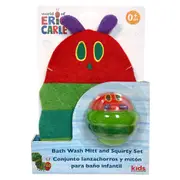 Eric Carle - The Very Hungry Caterpillar Wash Mitt & Squirty Set, Infant Bath Toy, Birth+