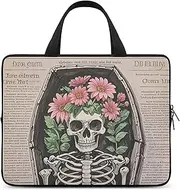 Laptop Case Sleeve Shockproof Computer Carrying Bag Blooming Skeleton Laptop Bag Tote Lightweight Notebook Case Cover Traveling Briefcase Handle Bags for Travel Business 17inch