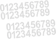Vaguelly 4 Pack Reflective Mailbox Number Stickers White Reflective Numbers for Mail Box House Number Light