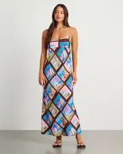 [Jag] Jag Women's Panorama Bias Slip Dress In Red Size 6 6 Red