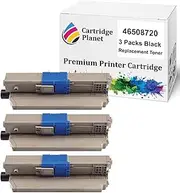 Cartridge Planet 3 Pack Black Compatible Toner Cartridge for OKI 46508720 (3,500 Pages) for OKI C332 C332dn MC363 MC363dn MC363dnw