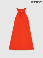 Reiss Red Erika 13-14 yrs Whipstitch Sleeveless Midi Dress (AP6313) | $165