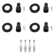 NGK 4 Laser Iridium Spark Plugs 4 Coil Boots Kit for Camry Corolla RAV4 tB xB L4 (for: Toyota)