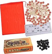 1 Set Logical Training Bingo Game Wooden Bingo Pieces and Number Cards Board Game Supply