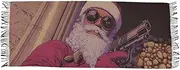 [AIXIWAWA] Cool Christmas Santa Women's Pashminas Scarf, Shawls Wrap Lightwight Tassel for Evening Dress Dinner Party, Multicolor