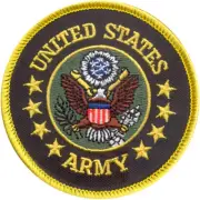 US Army Patch United States Eagle Embroidered Logo Round Iron Sew Patch 3"