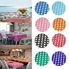 Plastic Table Cover Cloth Wipe Clean Party Tablecloth Covers Cloths Polka Dot AU