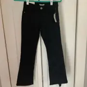 Girls Piper Faves Black Denim Jeans Size 8R Bootcut Adjustable Waist NWT