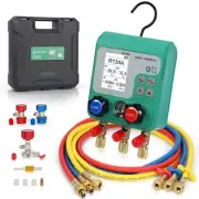 HVAC Digital Manifold Gauge Set for 92 Refrigerant, TFT Display Digital HVAC ...