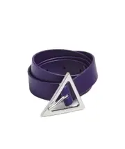 triangle-buckle leather belt 90,95,85 Purple