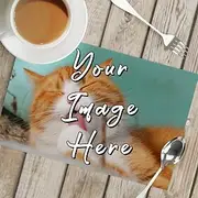 Personalized Tablemat Customized Placemats 1PC/2PCS/4PCS, Design Your Own Pattern Placemats for Dining Table,12x18inch Decorative Table Mats,Dining Table Deco