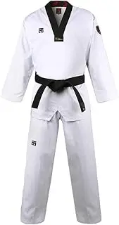 [Mooto] Korea Taekwondo BS4.5 Basic Uniform WT Logo White BK V-Neck MMA Martial Arts Karate Demonstration Team Gym School