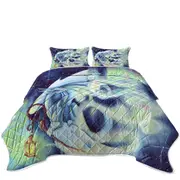 Aurora light Dragon Fantasy Art Coverlet