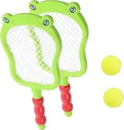WHAMVOX 1 Set Tennis Racket Set of Lightweight Plastic Rackets with Balls for Play Safe Durable Design for Aged for Fun