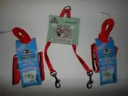 Sheppard & Greene Ferret - 2 Harness / Lead Sets+Tandem Coupler - Red