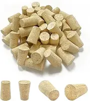 [NILLOS] Wood Wine Cork Stoppers, 50 PCS Mini Cork Stoppers Tapered Cork for Wine, Beer, Bottle Crafts (Long 3.5 cm/1.37 in)