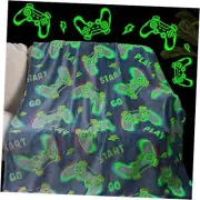 Glow in The Dark Blanket Size 60" x 80"(150 x 200 cm) Fluorescent Game 02