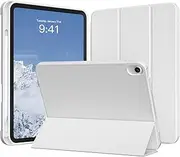 zoyu New iPad 11th/10th Generation Case 11/10.9 Inch 2025/2022 with Pencil Holder, Soft TPU Back Smart Trifold Stand Case, Support Touch ID, Auto Wake/Sleep, Cover for iPad 11th/10th Gen, Gray