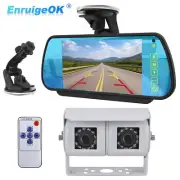 Dual Rear View Reversing Camera for Motorhome RV Truck Bus Caravan+ 7" Monitor