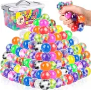 BESNEL 160 Pack Stress Balls for Adults, Bulk Squishy Ball, Sensory Stress Balls Set, Anti-Anxiety and Fidget Balls to Relax, Prize Box for Classroom, Party Favors, Birthday Gifts