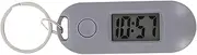 [BESPORTBLE] Electronic Watch Key Chain Clip on Digital Fob Watch Pocket Watch Digital Read Mute Watch Keychain Pocket Watch Carabiner Watch with Digital Watch Nurses Grey Plastic