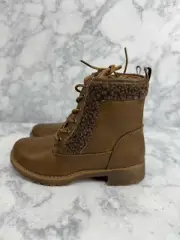 GC Shoes Girls Combat Boots sz 2 Sherpa NEW # bag 20-E