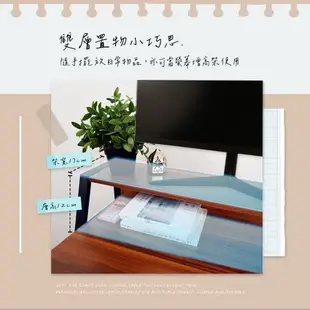 【AOTTO】簡約雙層木紋書桌80公分-橡木色