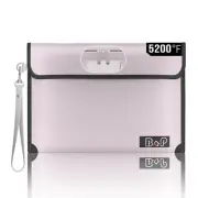 Fireproof Money Bag with Lock - 5200℉ Heat Insulated Waterproof Zipper Pouch ...