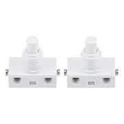 Pedal Push Button Switch Lighting Foot Control Switch - White / 2 Pcs