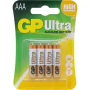 GP 24AUC4 1.5V Ultra Alkaline Aaa Battery Card of 4 AAA