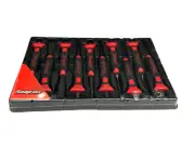 Snap on Tools NEW PPCSG710 10 Piece Red Soft Grip Punch and Chisel Set Spain