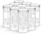 9 PCS 2.5oz/75ml Round Deodorant Containers,Empty Plastic Deodorant Tubes Holder,Reusable Clear Twist Up Filling Stick Container,Makeup Stick for DIY Deodorant,Healing,Homemade Balm,Chapsticks,Bottom-Filling