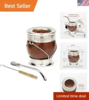 Selected Collection - Yerba Mate Gourd Mate Cup - Premium Mate Gourd With Ger...