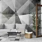 3D Gray Geometric Wallpaper Wall Mural Removable Self-adhesive 114