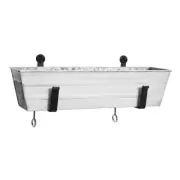 ACHLA Small Flower Box with Clamp-On Brackets, Cape Cod White - C08W-RM