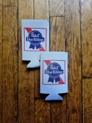 Set of 2 Pabst Blue Ribbon 16oz Beer Koozie Brand New Coozie Alcohol PBR Vintage
