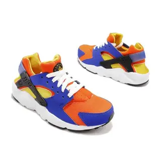 Nike 休閒鞋 Huarache Run GS 童鞋 大童 女鞋 藍 橘 黃 撞色 經典 武士鞋 654275-421 [ACS 跨運動]