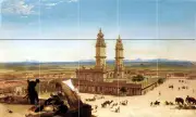 Art Oriental Landscape with Mosque Ceramic Mural Backsplash Bath Tile #2249