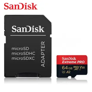 SanDisk 晟碟 64G 128G 256G Extreme PRO microSDXC UHS-I V30 記憶卡