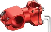 uxcell 25.4mm Bike Stem 7 Degree 50mm Aluminum Alloy Bicycle Handlebar Stem with Hex Wrench for Mountain Road Bike BMX MTB Cycling, Sand Bright Red