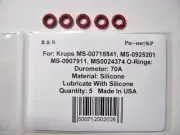 5 Krups MS-0071881,MS-0925201, MS-0907911 Silicone Seal O-rings / R&S 007KP