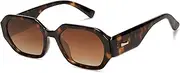[SOJOS] Polarized Sunglasses For Women Retro Rectangle Womens Sun Glasses Trendy Narrow Square 90s Shades SJ2232